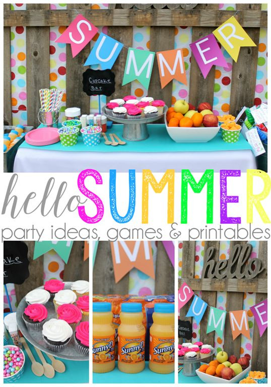 Summer Bday Party Ideas
 Hello Summer Party Ideas Games & Printables