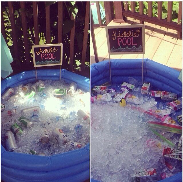 Summer Birthday Party Ideas For Adults
 Kid pool and adult pool for summer parties