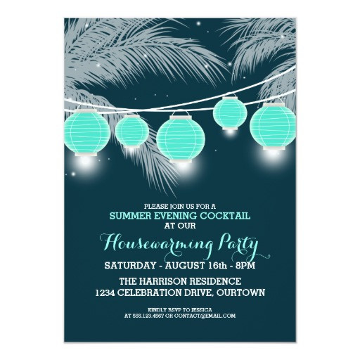 Summer Housewarming Party Ideas
 Summer Housewarming Cocktail Party Invitations