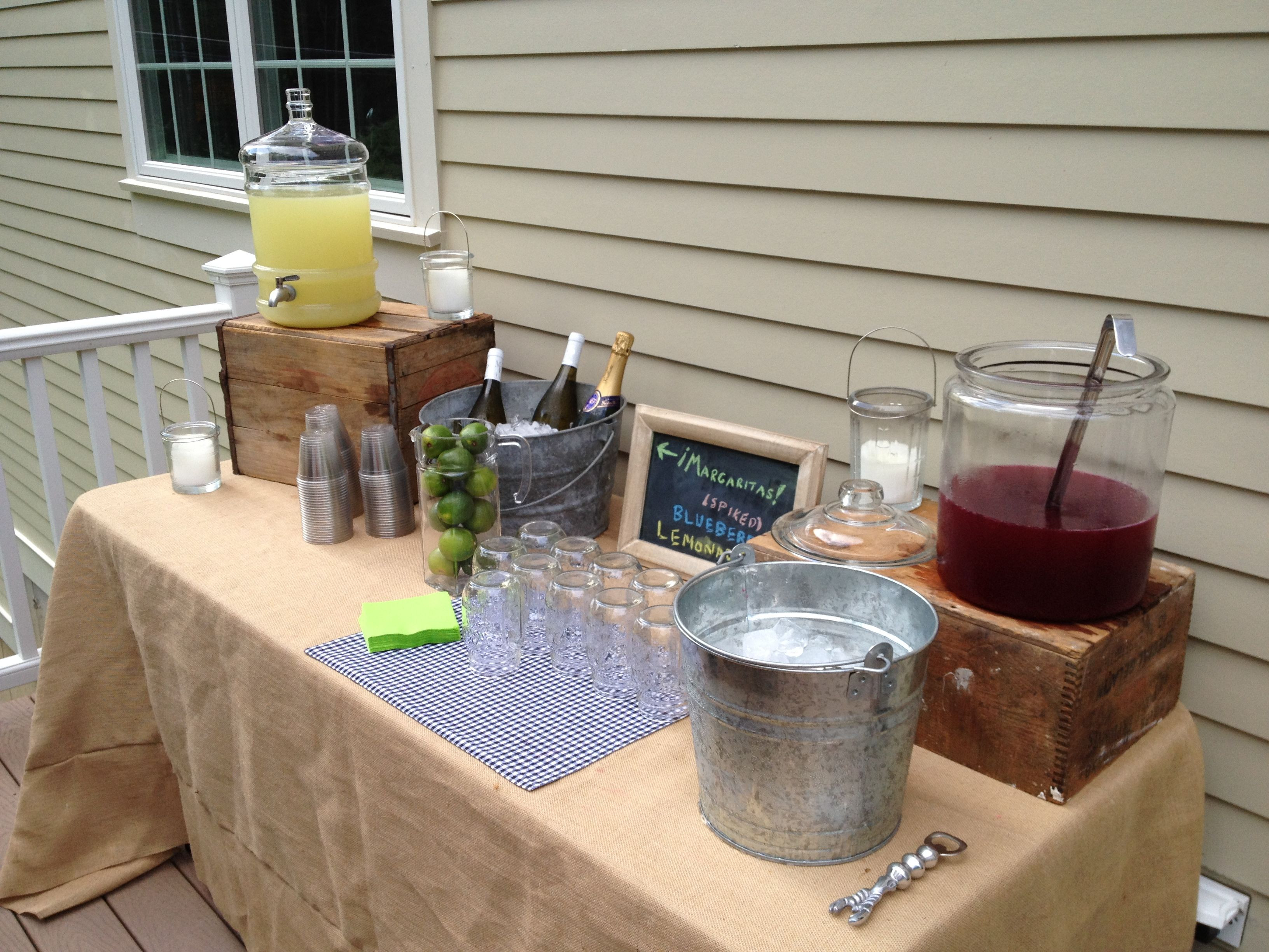 Summer Housewarming Party Ideas
 Outdoor bar at our housewarming party