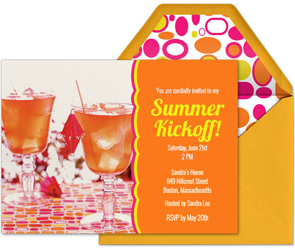 Summer Kickoff Party Ideas
 Sandra Lee s Summer Invitations and Thank Yous Evite