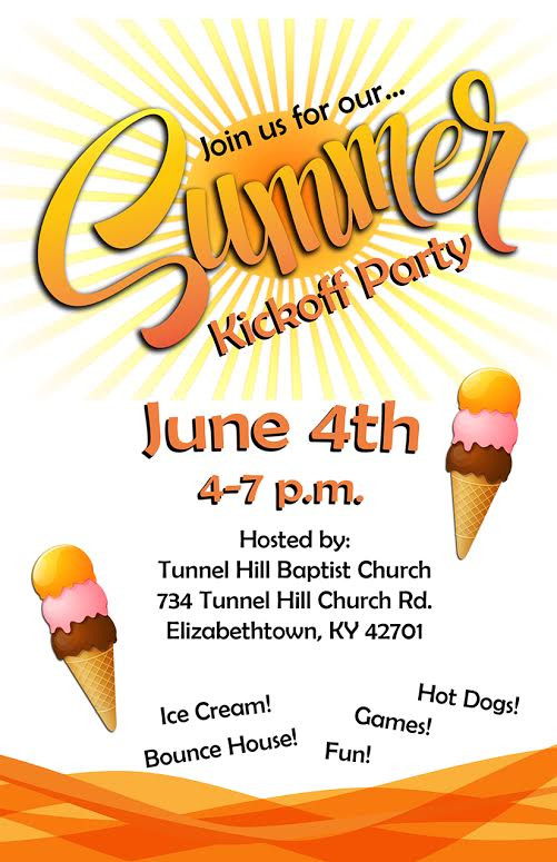 Summer Kickoff Party Ideas
 Summer Kickoff Party – Tunnel Hill Baptist Church