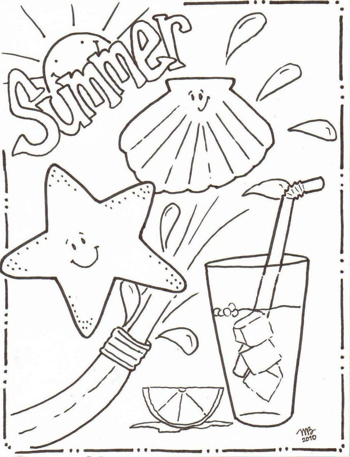 Summer Toddler Coloring Pages
 Summer Coloring Pages Clip Art