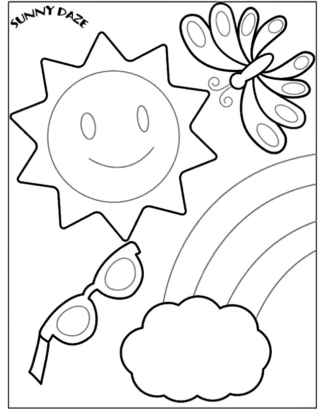 Summer Toddler Coloring Pages
 Preschool Summer Coloring Pages Coloring Home
