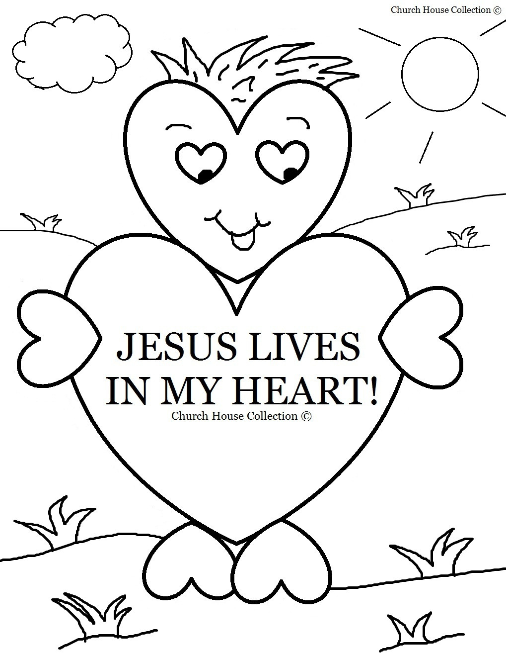 Sunday School Coloring Pages For Toddlers
 Church House Collection Blog Jesus Lives In My Heart