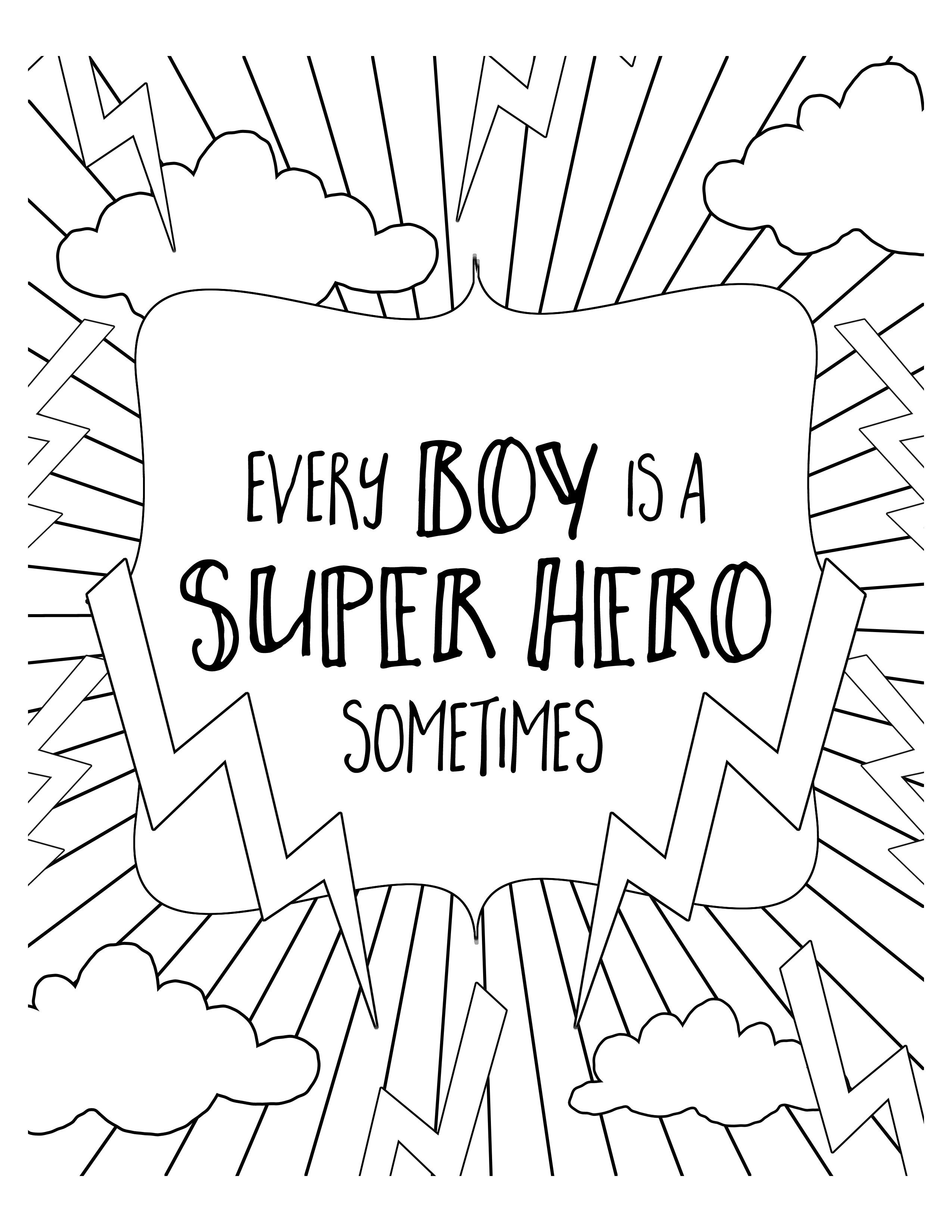 Superhero Boys Coloring Pages
 FREE Super Hero Coloring Pages