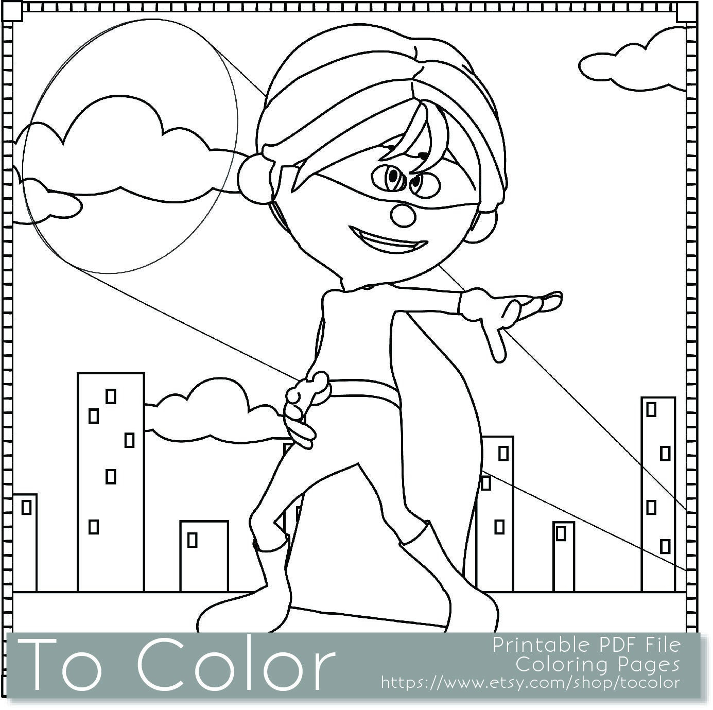 Superhero Boys Coloring Pages
 Superhero Coloring Page Printable Boy Coloring Page by ToColor