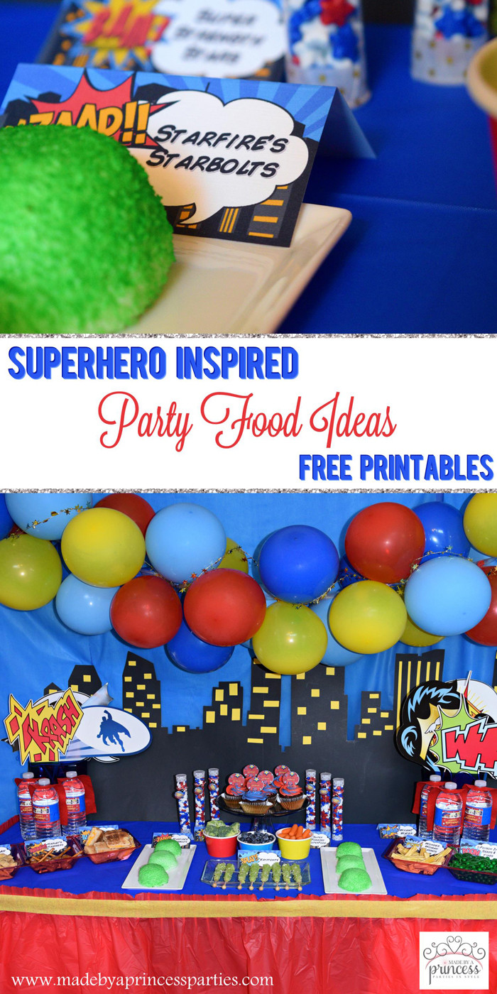 Superhero Party Food Ideas
 Superhero Inspired Party Food Ideas Free Printables
