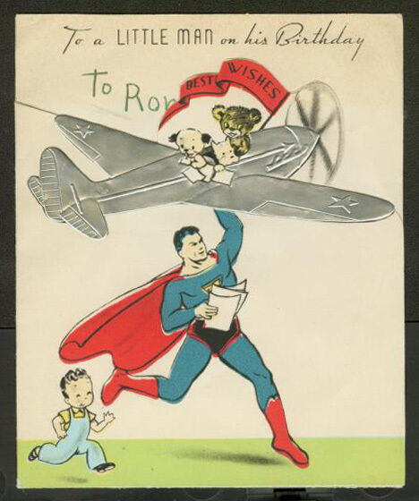 Superman Birthday Card
 Early 1940 s "SUPERMAN" Birthday Card SCARCE