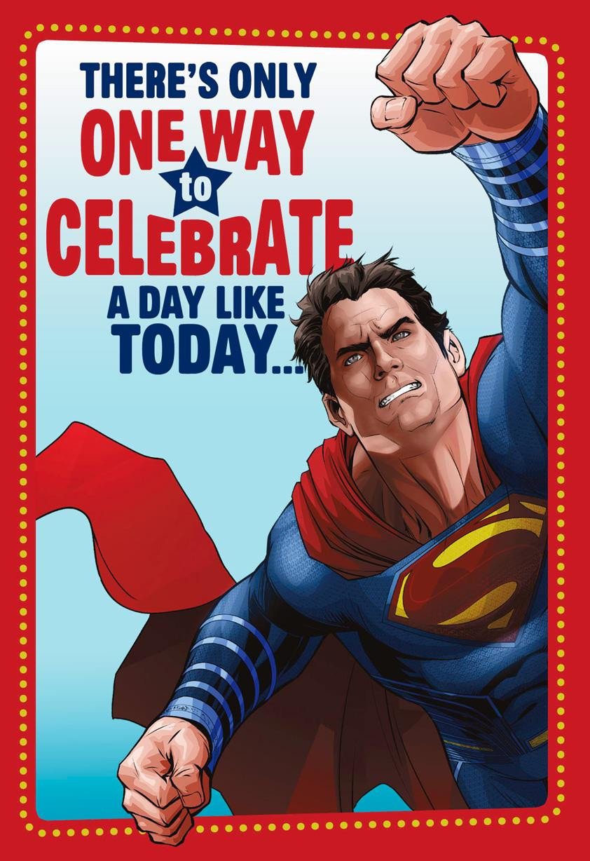 Superman Birthday Card
 Superman™ Heroic Celebration Birthday Card Greeting