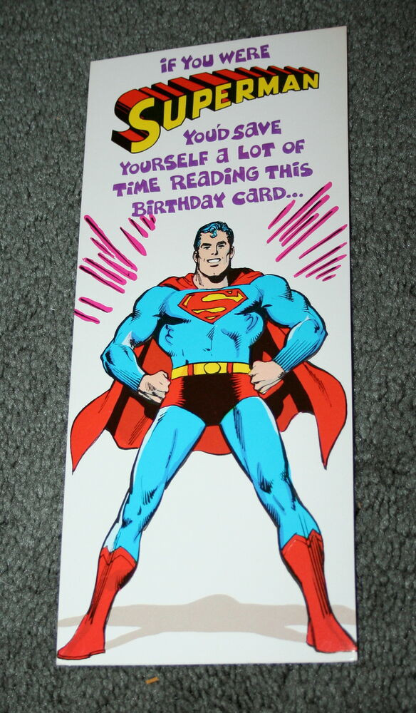 Superman Birthday Card
 VTG Greeting Birthday Card DC ics Superman 1978