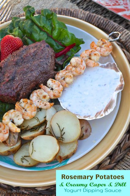 Surf And Turf Dinner Party Ideas
 Surf and Turf Dinner Party Rosemary Potato & Yogurt