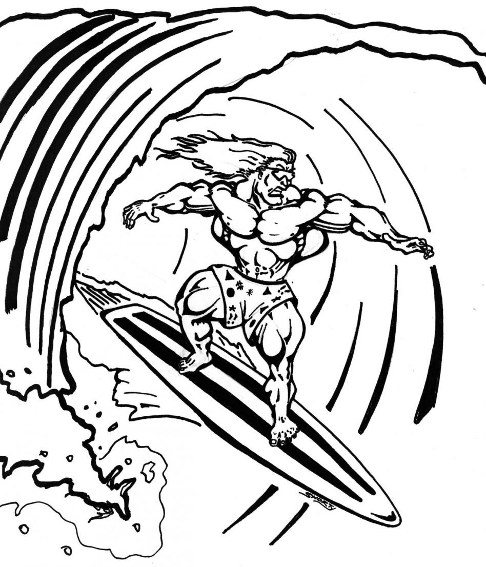 Surfing Coloring Pages
 Surf Board Drawing at GetDrawings