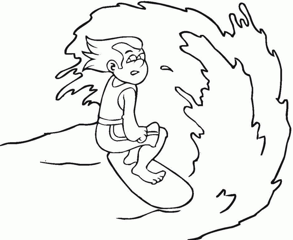 Surfing Coloring Pages
 Surfboard Coloring Page Coloring Home