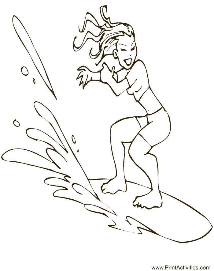 Surfing Coloring Pages
 Index of ColoringPages SummerFun