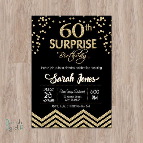 Surprise 60Th Birthday Party Ideas
 Best 20 Surprise Birthday Invitations ideas on Pinterest