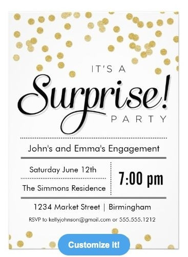 Surprise Engagement Party Ideas
 Surprise Engagement Party Invitations Cobypic