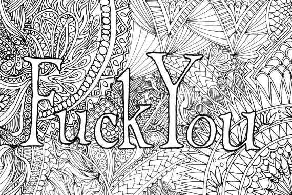Swear Word Adult Coloring Pages
 Adult Coloring Book Swear Words Adult Humor Coloring Pages