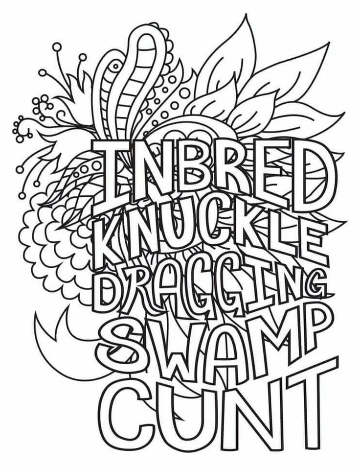 Swear Word Adult Coloring Pages
 Coloring Pages For Adults Words at GetColorings