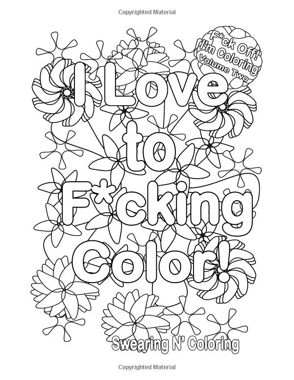 Swear Word Coloring Pages Printable Free
 Coloring Book Font For Word