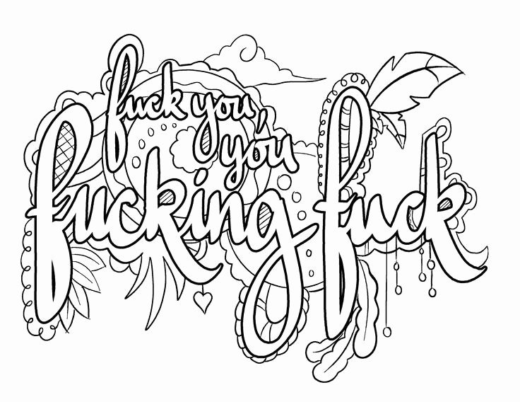 Swear Word Coloring Pages Printable Free
 Swear Word Coloring Pages Clipart Free Printable