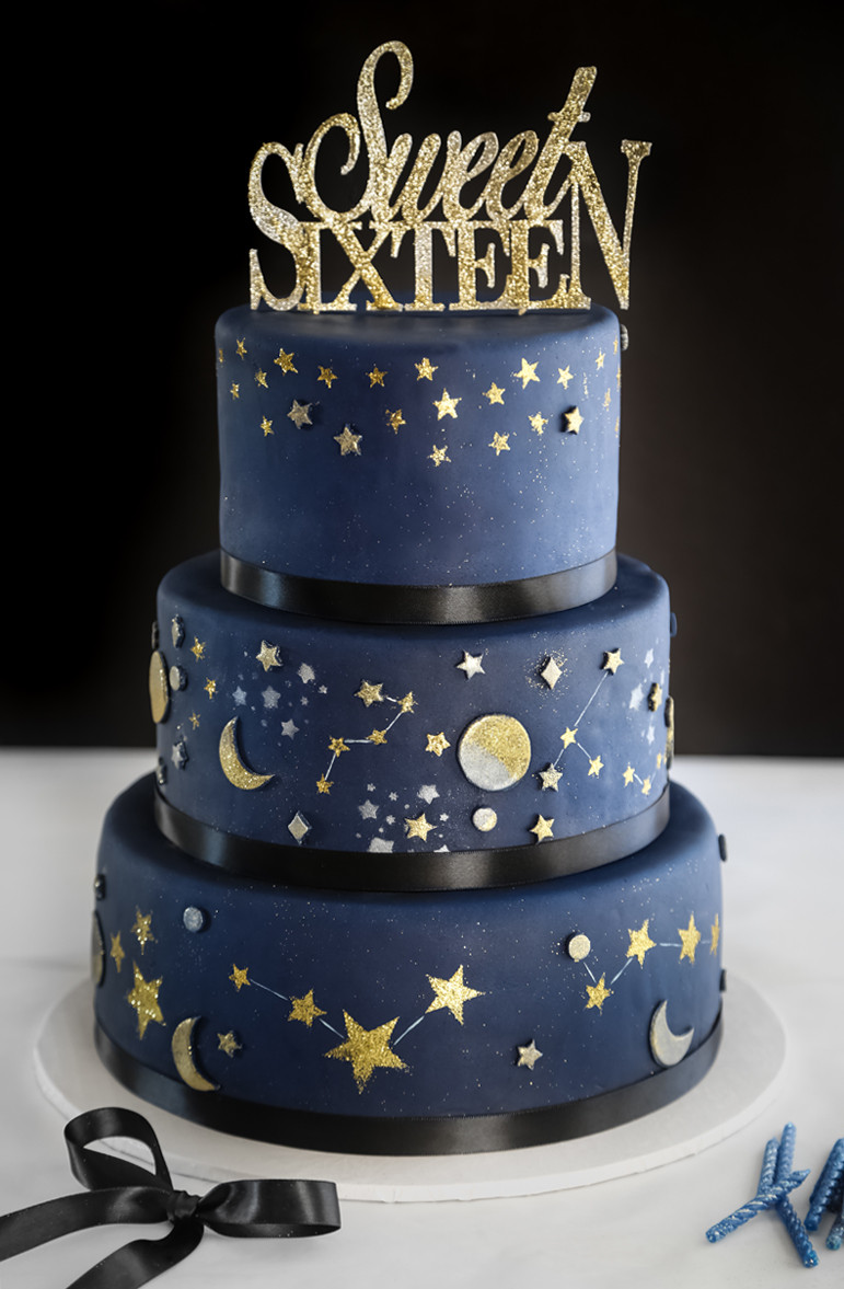 Sweet 16 Birthday Cake Ideas
 Celestial Sweet Sixteen Cake