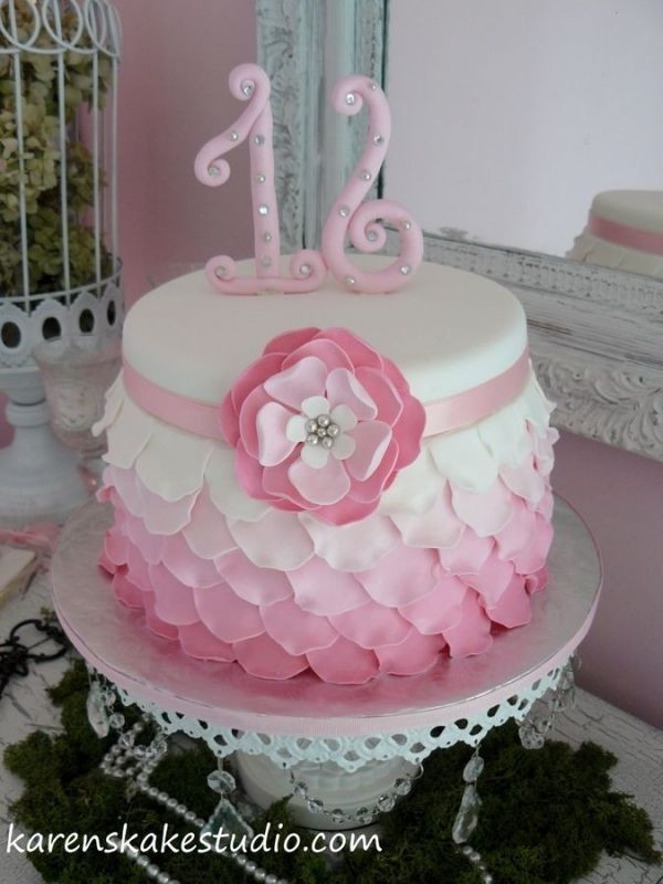 Sweet 16 Birthday Cake Ideas
 This would a darling cake for a baby shower sweet sixteen