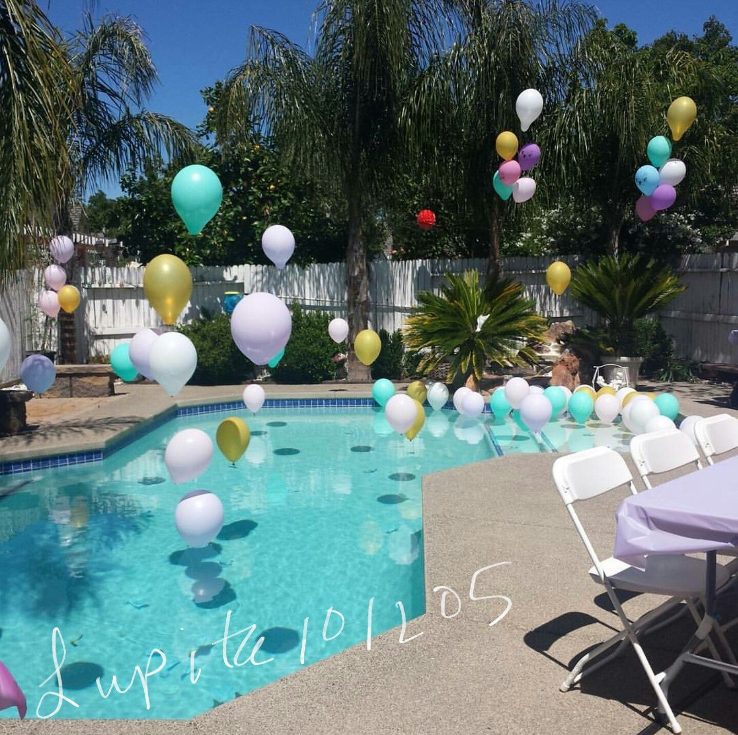 Sweet 16 Pool Party Ideas
 Pool party balloons sweet 16