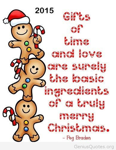 Sweet Christmas Quote
 Cute Merry Christmas quote on card 2014