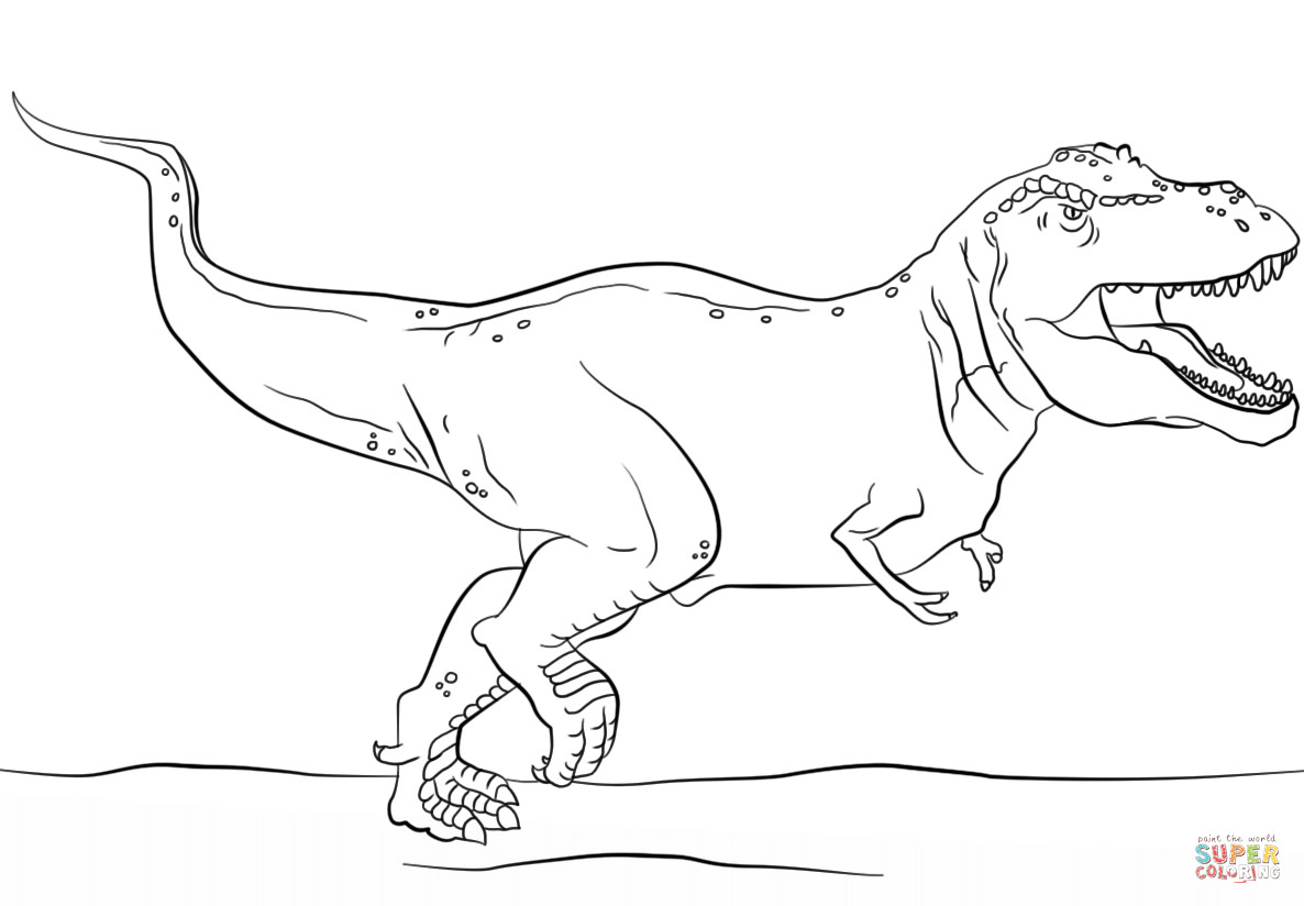 T Rex Printable Coloring Pages
 Jurassic Park T Rex coloring page