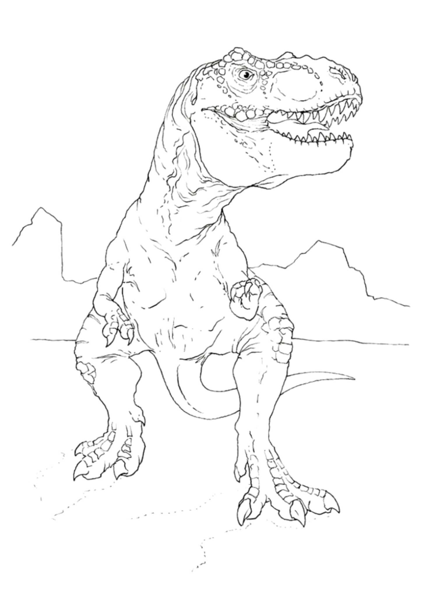T Rex Printable Coloring Pages
 Print & Download Dinosaur T Rex Coloring Pages for Kids
