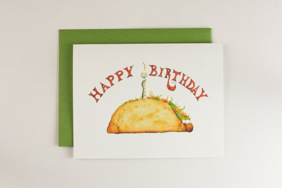 Taco Birthday Card
 Taco Birthday Card Funny Taco Birthday Taco Cake Card Taco