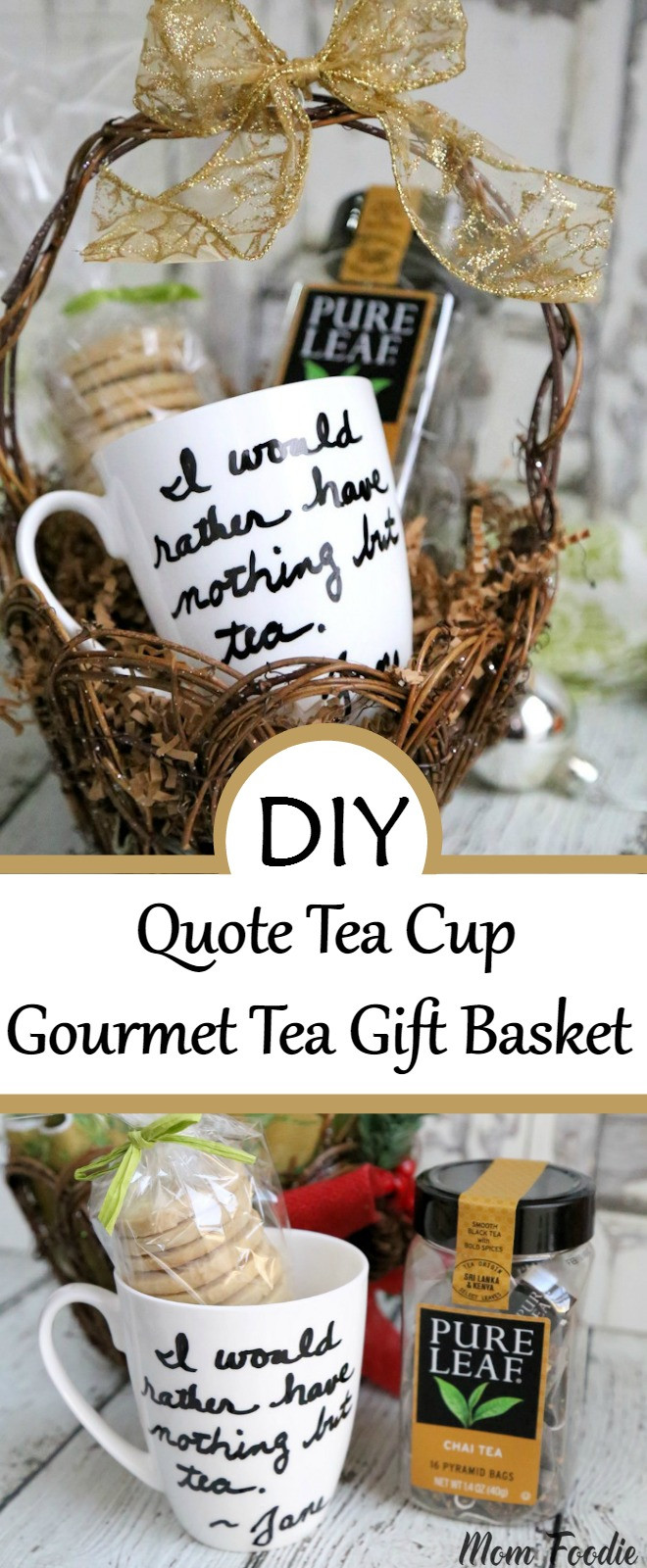 Tea Gift Basket Ideas
 Gourmet Tea Gift Basket with DIY Personalized Tea Cup