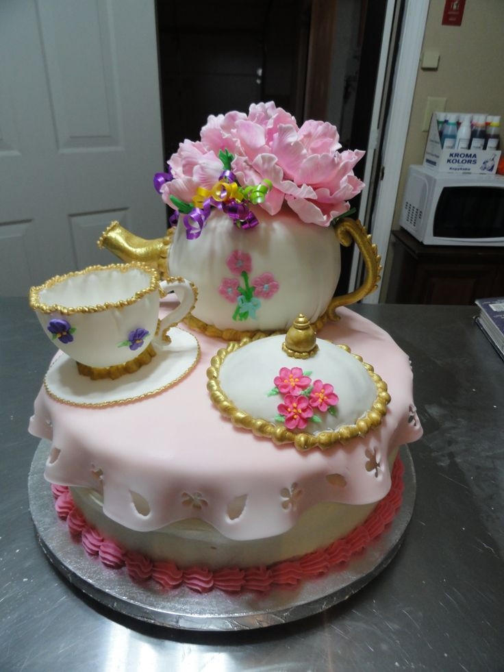 Tea Party Cake Ideas
 17 Best images about Little girls tea party on Pinterest