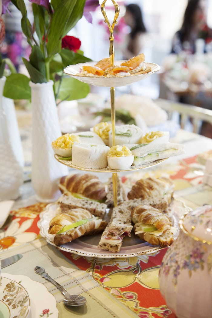 Tea Party Food Ideas For Adults
 Kara s Party Ideas Garden Tea Party Bridal Shower