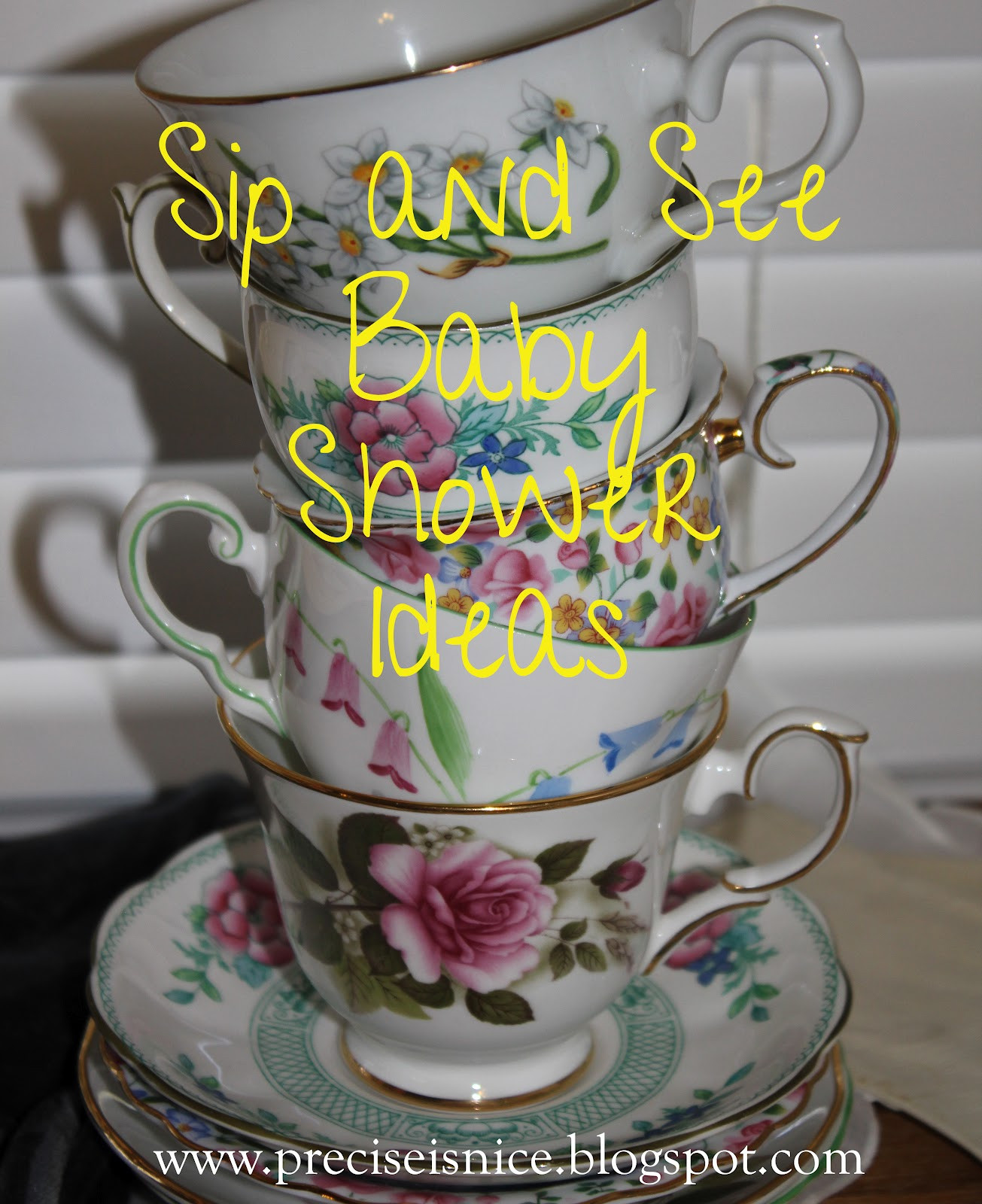 Tea Party Shower Ideas
 Precise is Nice Sip and See Baby Shower tea party style
