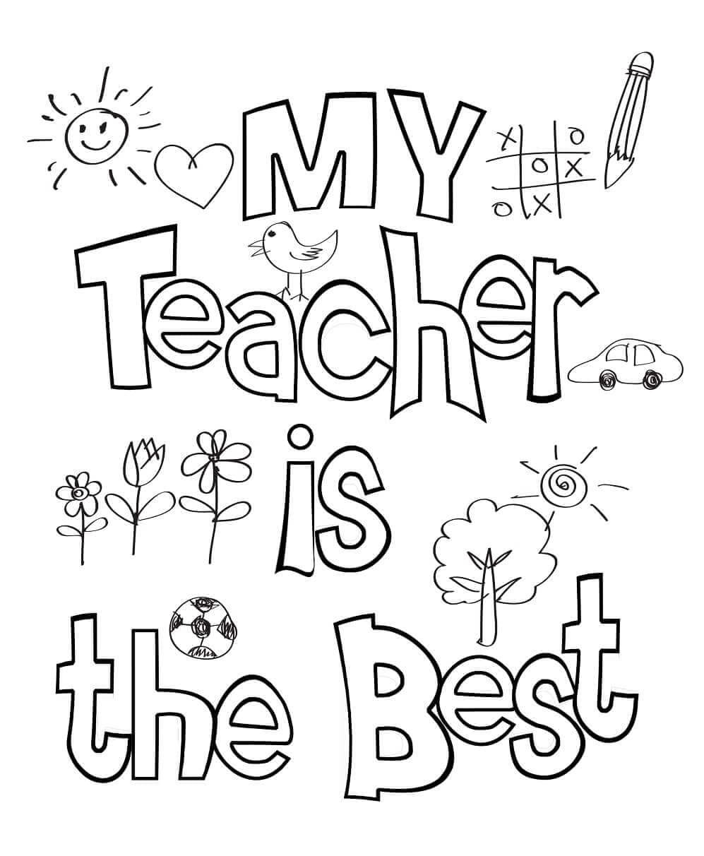 Teacher Appreciation Coloring Pages Printable
 25 Free Teacher Appreciation Week Coloring Pages Printable