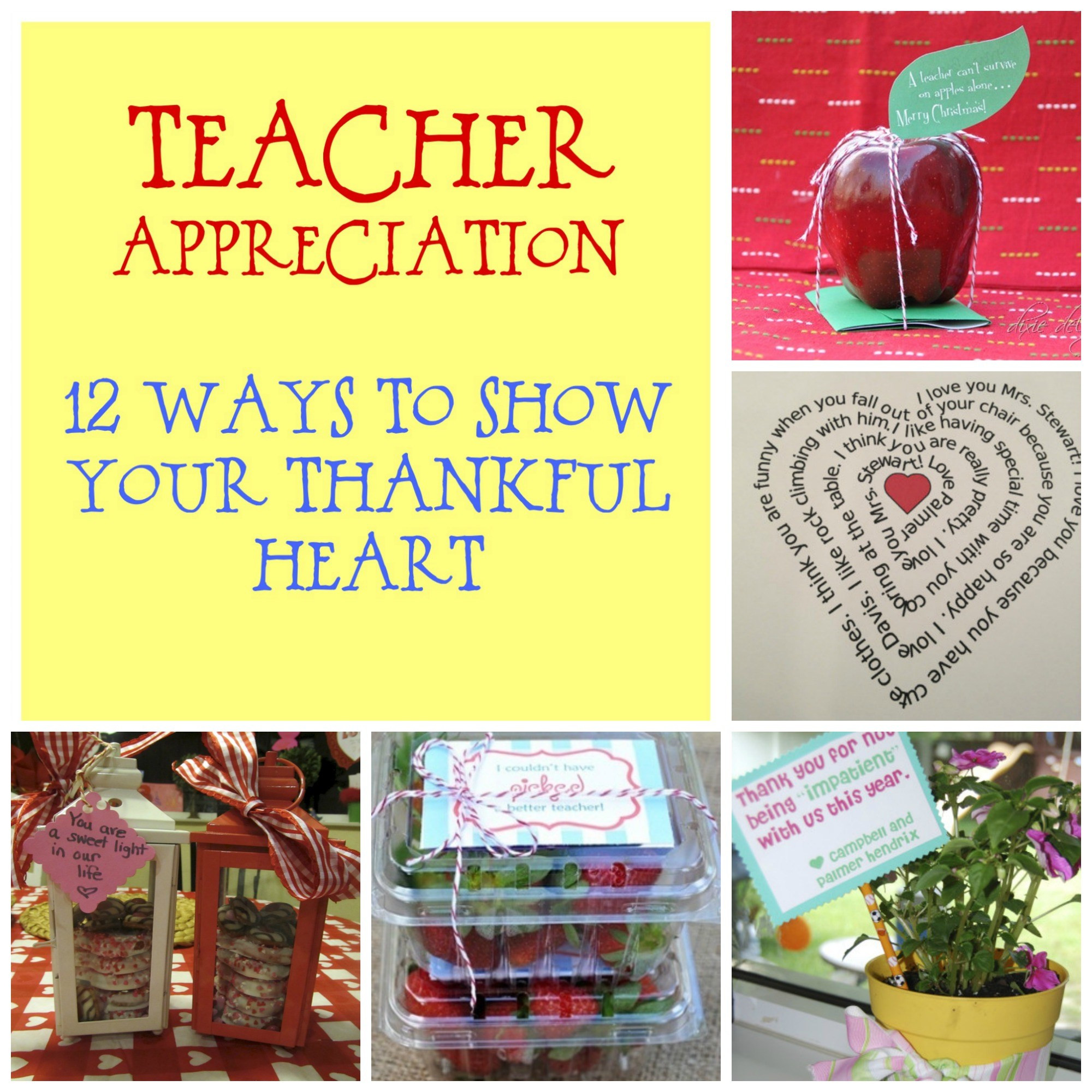 Teacher Appreciation Gifts DIY
 Teacher Appreciation ideas