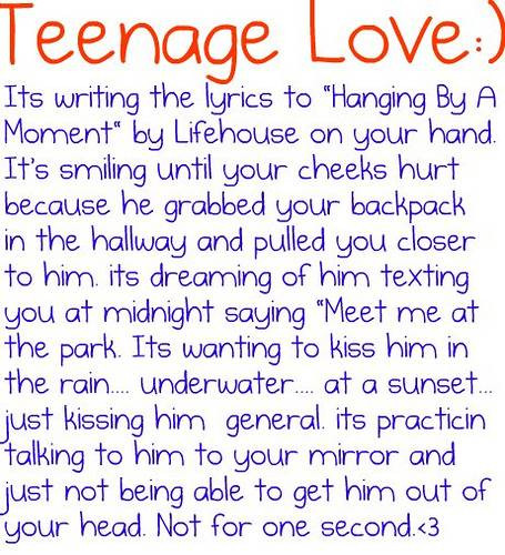 Teenage Love Quotes
 Quotes of the Day