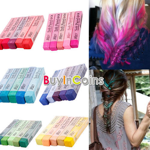 Temporary Hair Color DIY
 5 Color Pink Purple Red Green Blue Non toxic Temporary