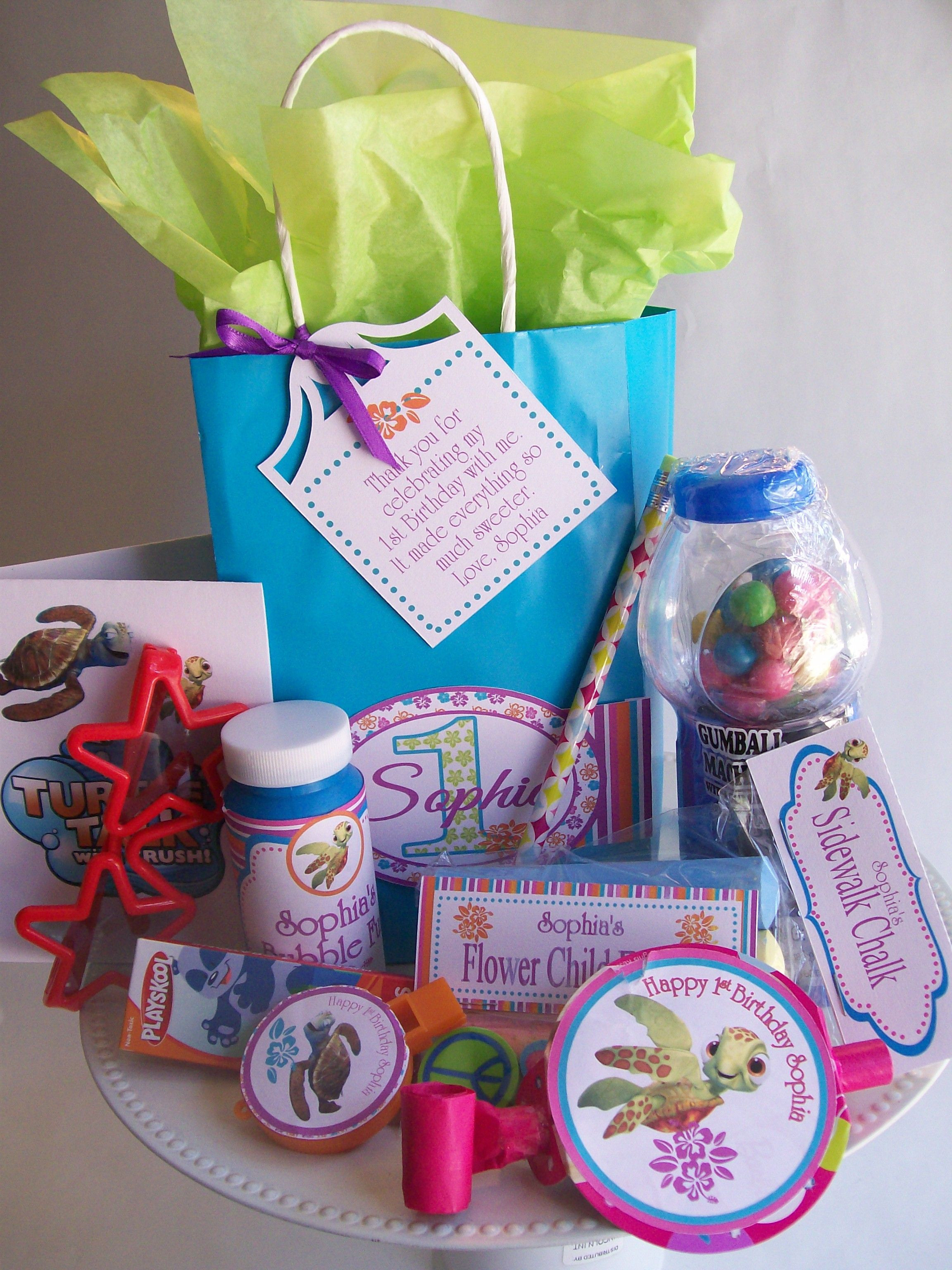 Thank You Gift Bag Ideas
 1st Birthday Party Thank you for ing to my party favor