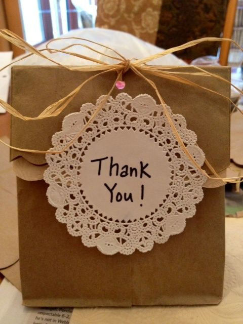 Thank You Gift Bag Ideas
 Wedding Shower Wrapping Ideas