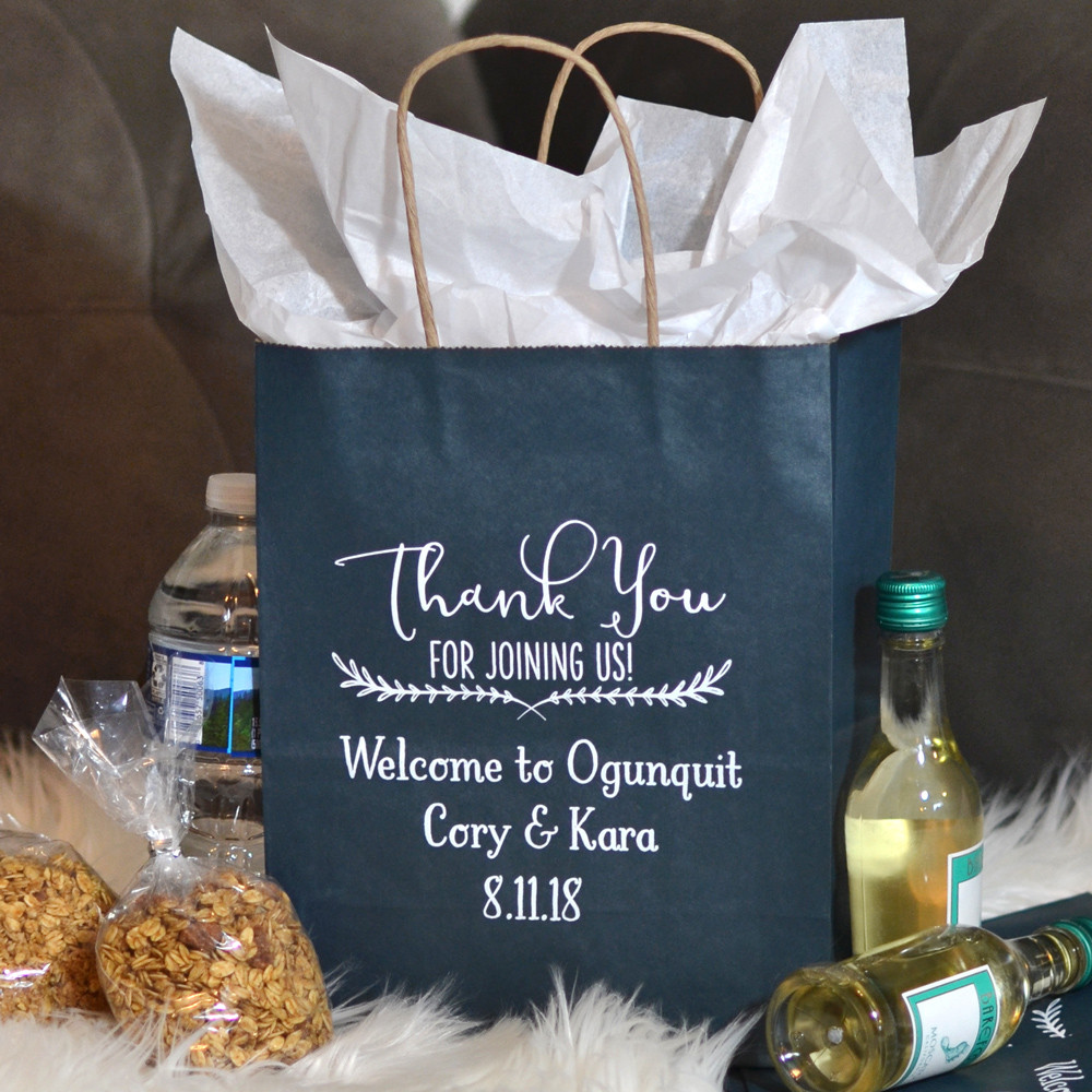 Thank You Gift Bag Ideas
 8 x 10 Kraft Wedding Hotel Gift Bags Personalized