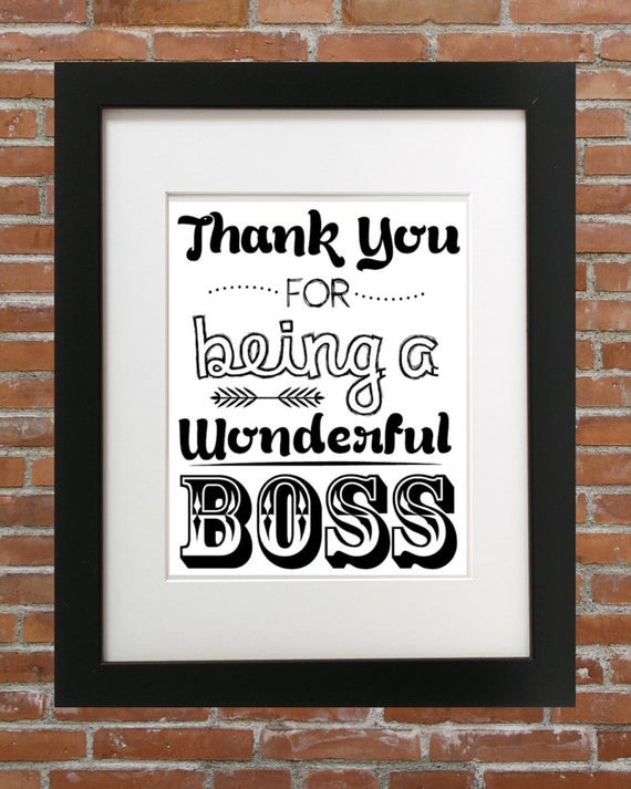 Thank You Gift Ideas For Boss
 Thank You For Being A Wonderful Boss For Your Boss Gifts