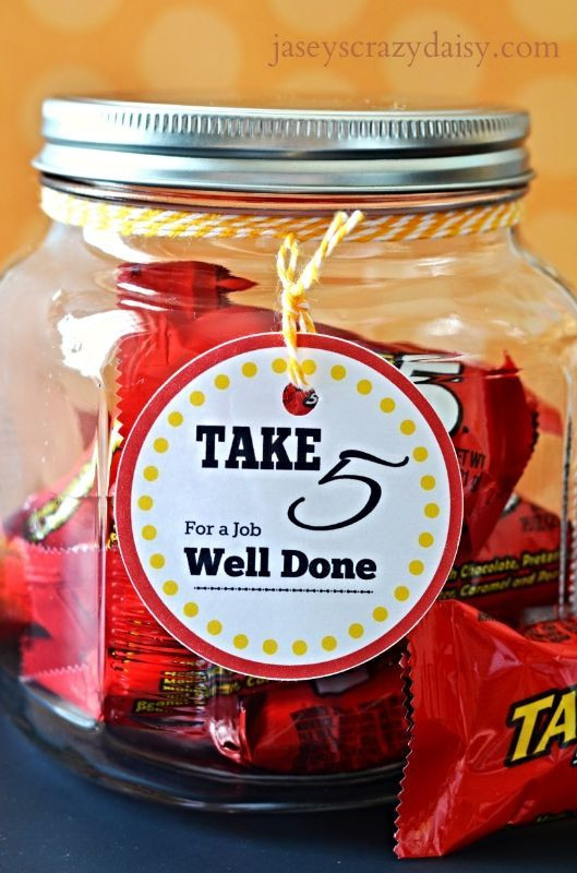 Thank You Gift Ideas For Employees
 Thank you t Take 5 candy Teacher employee t