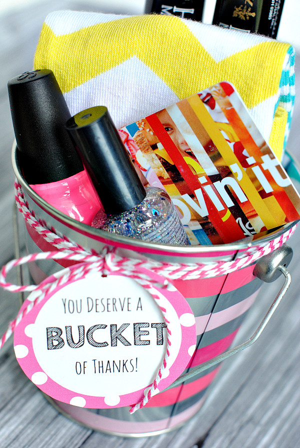 Thank You Gift Ideas For Teachers
 Thank You Gift Ideas Bucket of Thanks Crazy Little Projects