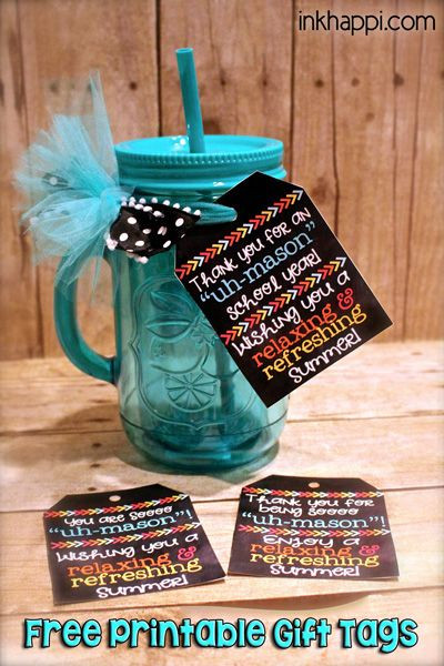 Thank You Gift Ideas For Teachers
 Teacher Gift Idea and Free Printable Gift Tags