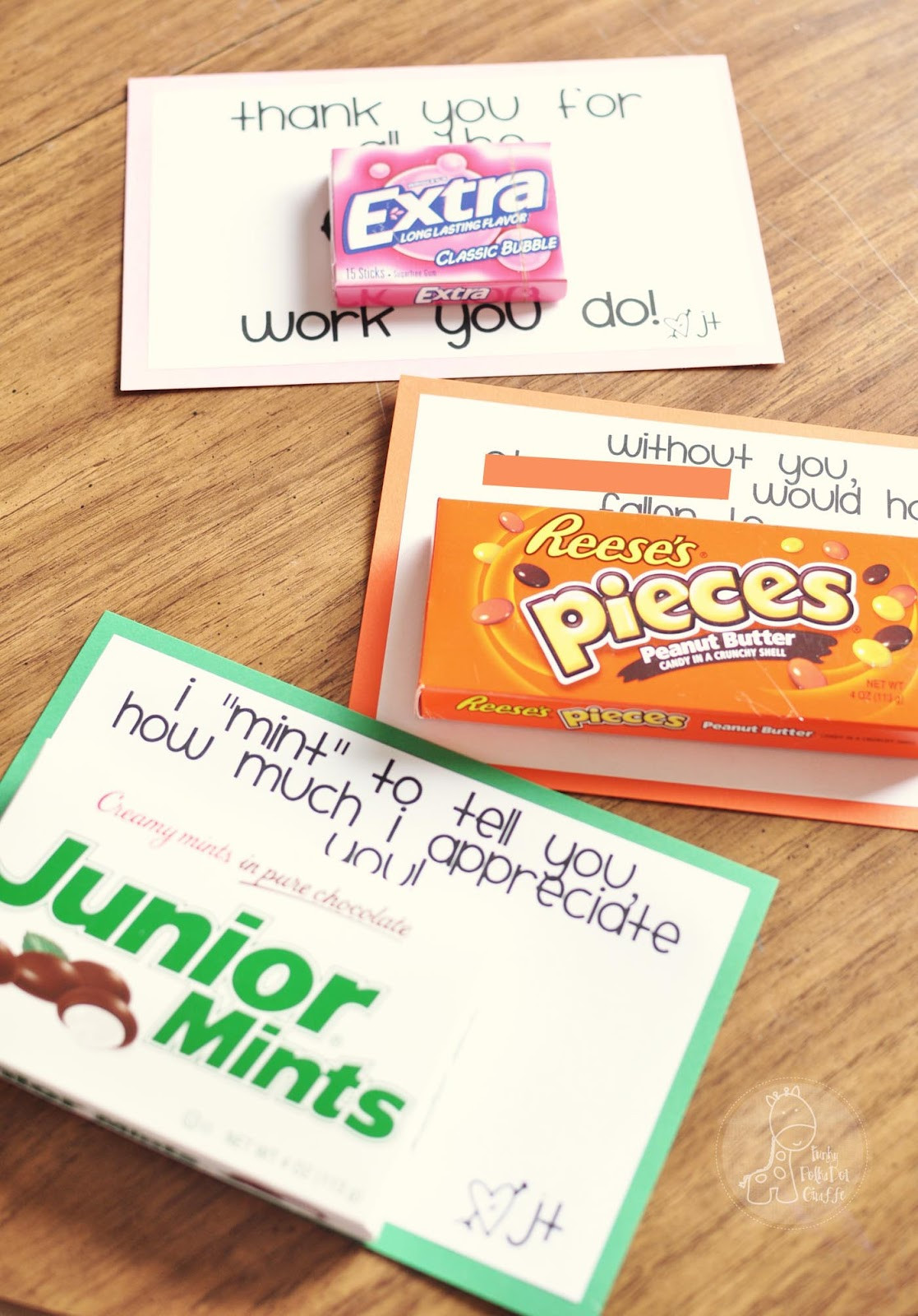 Thank You Teacher Gift Ideas
 Funky Polkadot Giraffe Teacher Appreciation Sweet Notes