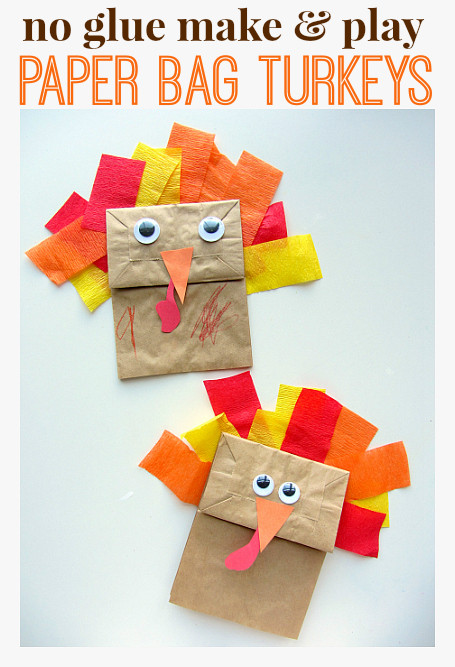 Thanksgiving Art Projects For Toddlers
 No Glue Turkey Craft For Thanksgiving No Time For