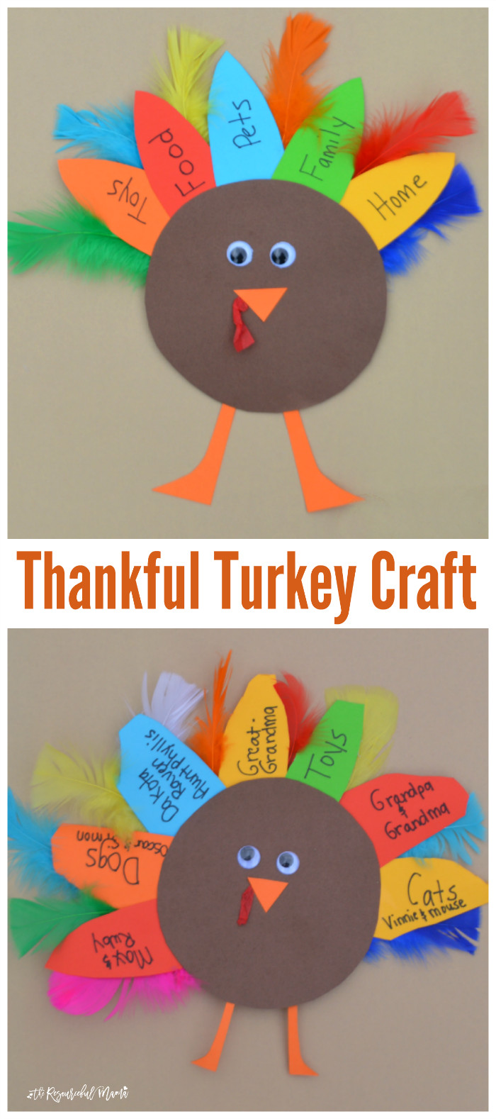 Thanksgiving Art Projects For Toddlers
 Thankful Turkey Kid Craft and Book The Resourceful Mama